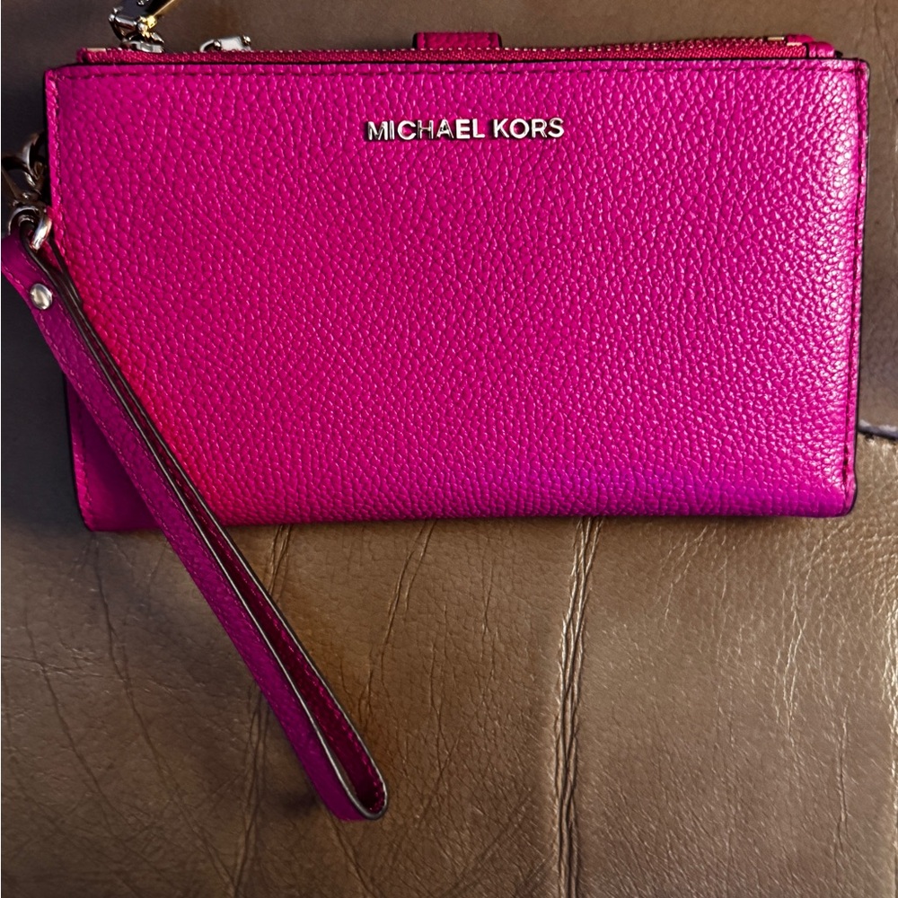 Michael Kors Vibrant Pink Adele Wristlet